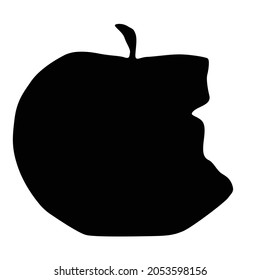 diseño simple vectorial de una manzana mordida