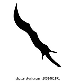 simple vector design of a black and white sword