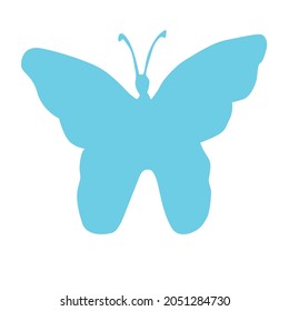 simple vector design of a blue butterfly