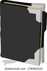 Simple Vector Design of a Book in Gray