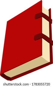 Simple Vector Design of a Book in Red