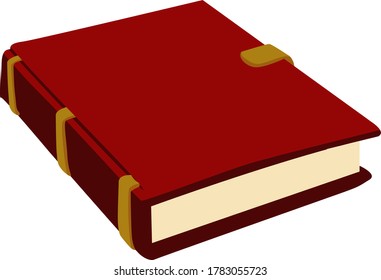 Simple Vector Design of a Book in Red