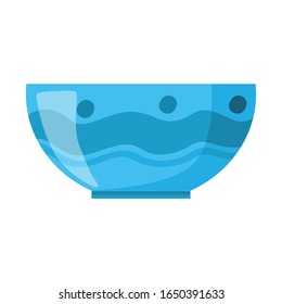 Simple Vector Design of a Bowl in Blue