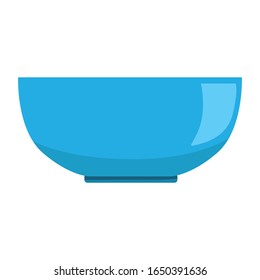 Simple Vector Design of a Bowl in Blue