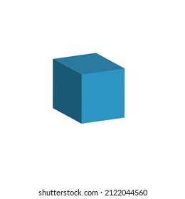 simple vector design a box 3d shape
