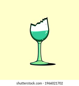 simple vector design of break glass
