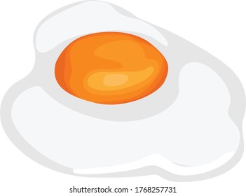 Simple Vector Design of Broken Egg in Brown and Yellow