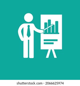 simple vector design of a business man icon