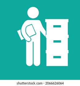 diseño simple vectorial de un icono de hombre de negocios