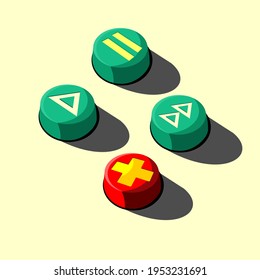 simple vector design of button symbol of  cassette tape