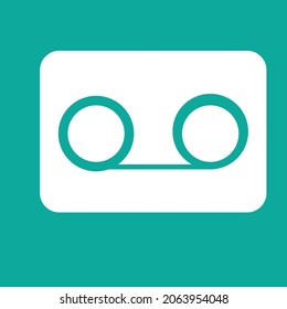 simple vector design of a cassette icon