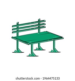 simple vector design of chair on the white background
