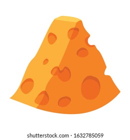 Simple Vector Design of a Cheese in Yellow