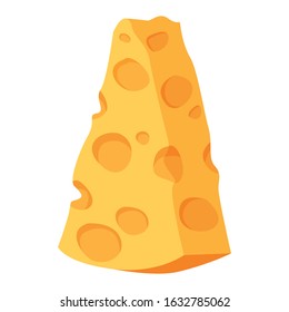 Simple Vector Design of a Cheese in Yellow