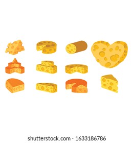 Simple Vector Design of a Cheese in Yellow