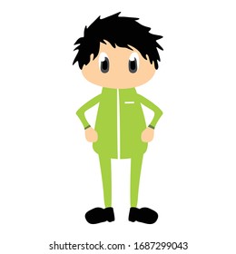 Diseño de vectores simples para niños en Pantalones verdes