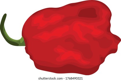 Diseño vectorial simple de Chile en rojo