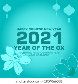 
einfaches Vektordesign chinesischer Feier 2021