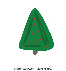 simple vector design of a christmas tree or fir tree