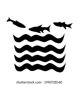 Simple vector design of clean ocean suitable for logo design or background