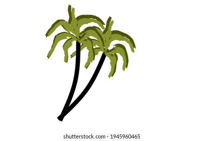Simple vector design of a coconut tree