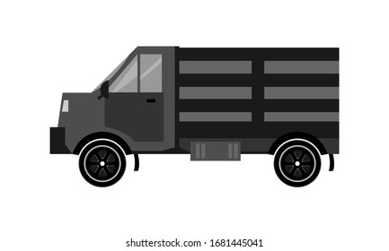 einfacher Vektorillustration-Design-Lieferwagen. kann für Icon verwendet werden