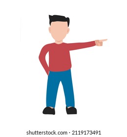 simple vector design directing someone
