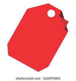 Simple Vector Design of a Discount Label in Red