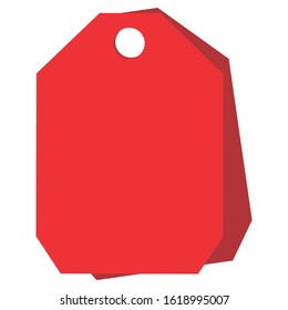 Simple Vector Design of a Discount Label in Red