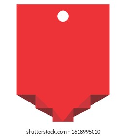 Simple Vector Design of a Discount Label in Red