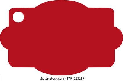 Simple Vector Design of a Discount Label in Red