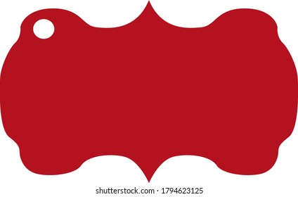 Diseño vectorial simple de una etiqueta de descuento en rojo