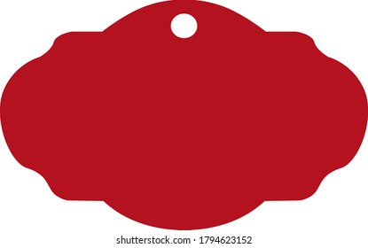 Simple Vector Design of a Discount Label in Red