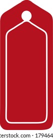 Simple Vector Design of a Discount Label in Red and White
