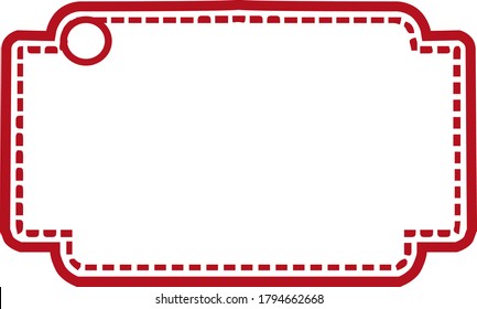 Simple Vector Design of a Discount Label in White and Red