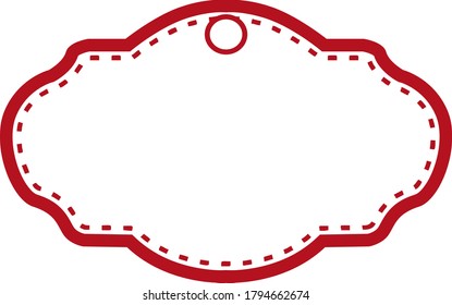 Simple Vector Design of a Discount Label in White and Red