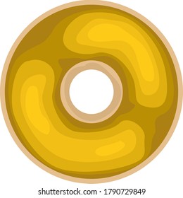 Simple Vector Design of Donut in Yellow