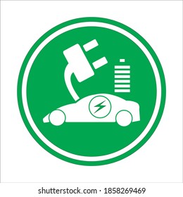 Diseño de vectores simples con ICONO de coches eléctricos