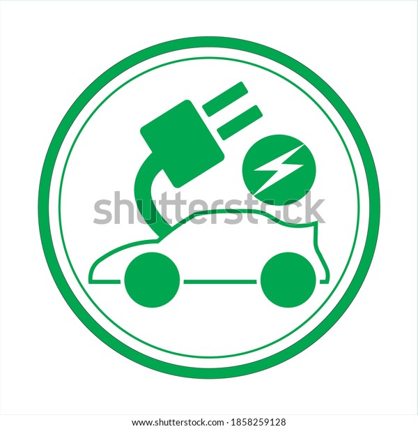 Simple Vector Design\
of Electric Car ICON