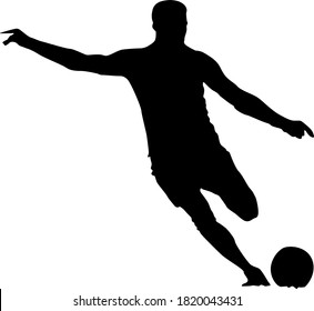 Simple Vector Design of a Football in Black