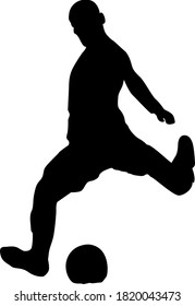 Simple Vector Design of a Football in Black