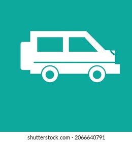 simple vector design of a four-wheeled vehicle icon