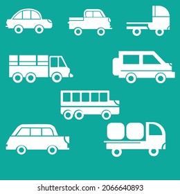 simple vector design of a four-wheeled vehicle icon