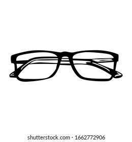 Simple Vector Design of Glasses in Black