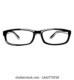 Simple Vector Design of Glasses in Black