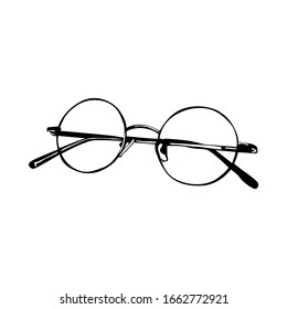 Simple Vector Design of Glasses in Black