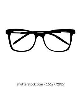 Simple Vector Design of Glasses in Black