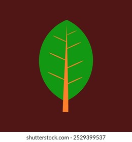 Simple vector design of green leaves