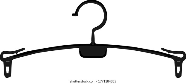 Simple Vector Design of Hanger in Black
