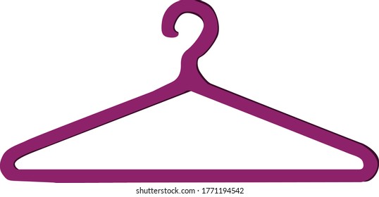 Simple Vector Design of Hanger in Purple